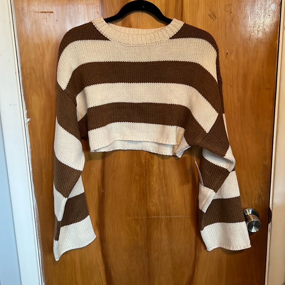Striped Cropped Sweater